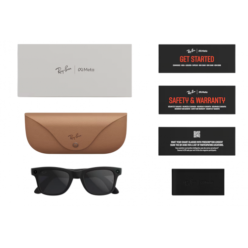 Умные очки Ray-Ban Meta* Wayfarer Gen 2 Matte Black, Прозрачные линзы для компьютера Clear Blue-Violet (RW4012), размер L